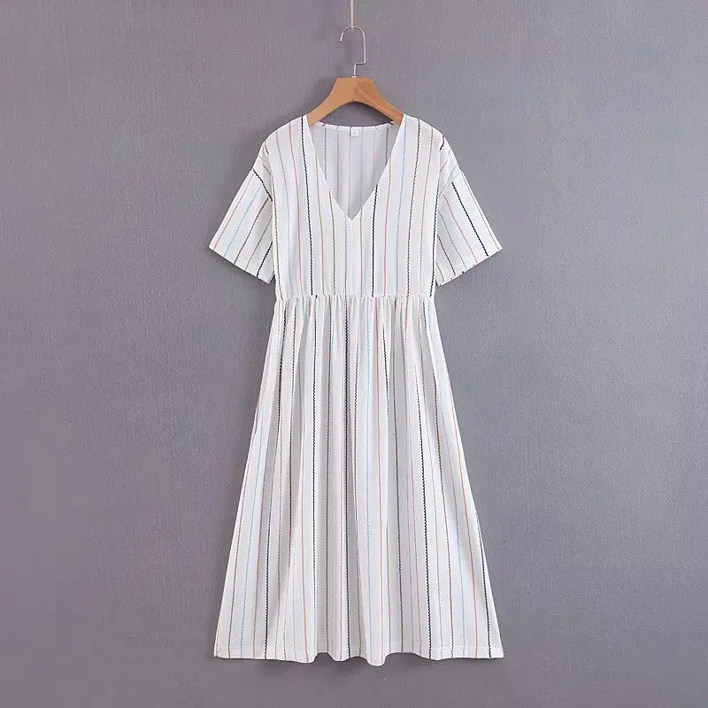XZ50-2012 European and American Fashion Wind Stripe Dresses | Женская одежда