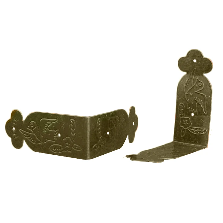 

56*23mm Furniture Hardware Fancy Wrapped Edge Wooden Box Gift Box Four Edge Protection Corner