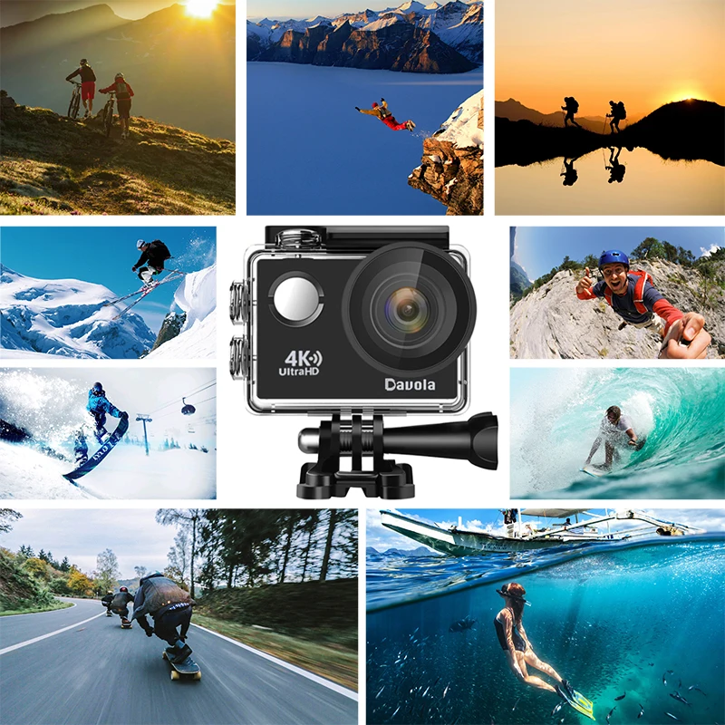 Экшн камера 4k WiFi HD 1080 P мини go Спорт на открытом воздухе шлем видео pro cam Davola