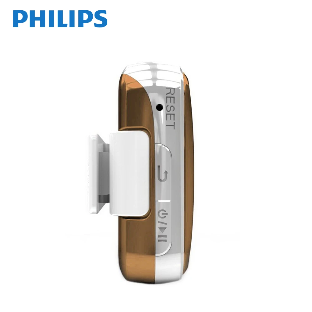 Оригинальный MP3 плеер Philips 8 ГБ музыкальный с FM радио спортивный зажим портативный