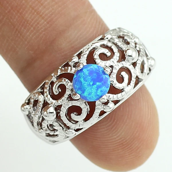 haimis free gift box free shipping unusual blue fire opal hollow fashion jewelry for women opal ring size 6 7 8 d44b - Unusual Wedding Rings haimis free gift box free shipping unusual blue fire opal hollow fashion jewelry for women opal ring size 6 7 8 d44b - Unusual Wedding Rings