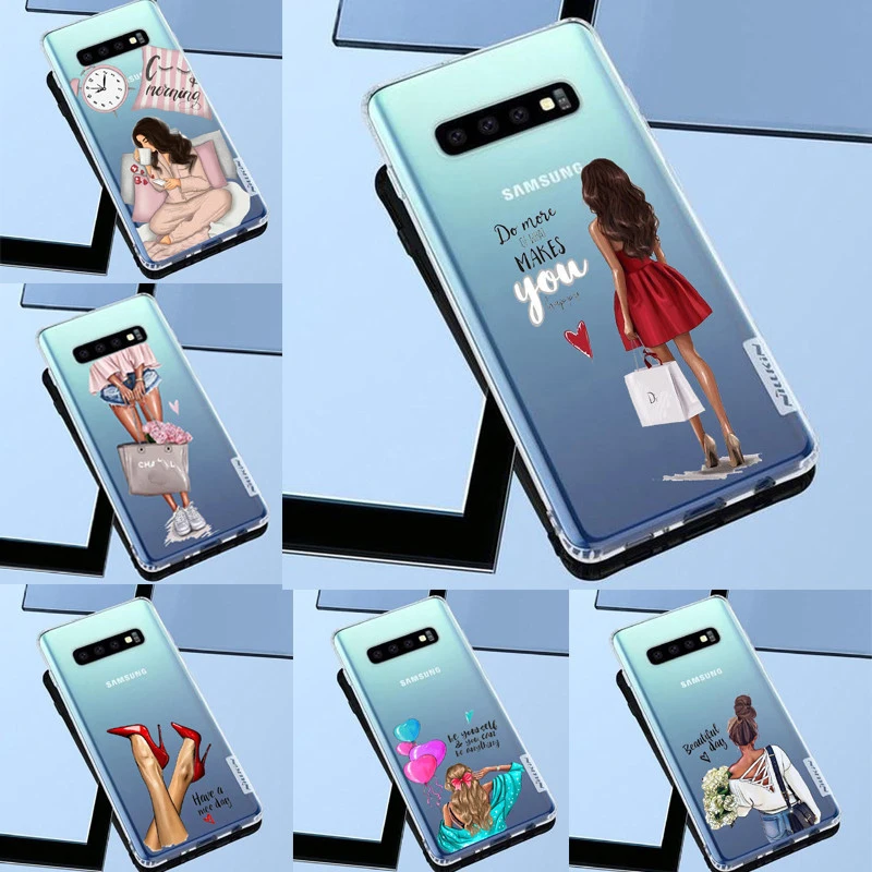 VOGUE Queen Princess Girl Female boss coffee Мягкий силиконовый чехол из ТПУ для Samsung S6 S6edge S7 S8PIUS S9 S10