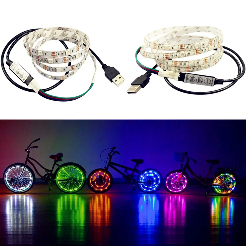 IP20/IP65 USB Питание DC 5V Светодиодная лента 5050SMD многоцветный 0 5 м 1 2 Гибкая полоса