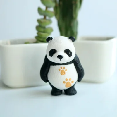 Животное панда из мультфильма наклейка на холодильник милый мультфильм панда силикагель наклейка на холодильник милый 3d стоящий подарок для детей - Цвет: D
