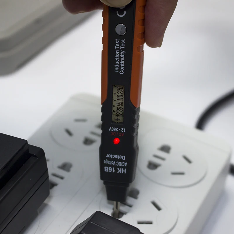 

HONEYTEK Electric indicator 90-1000V Socket Wall AC Power Outlet Voltage Detector Sensor Tester Pen LED light multimeter