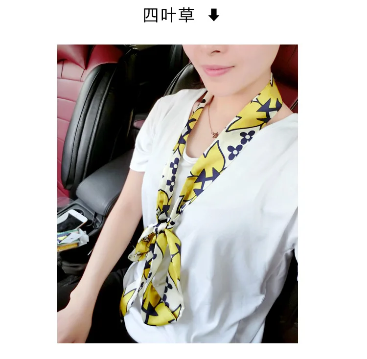 Spring Summerautumn Woman Office Lady Narrow Satin Long Rectangular