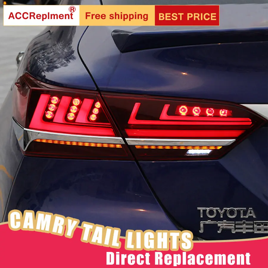 Светодиодный фонарь светильник s в сборе для Toyota Camry- светодиодный задний фонарь стоп-сигнал заднего хода светильник беспроводной сзади Резервное копирование лампа DRL для хвостовой части автомобиля светильник s