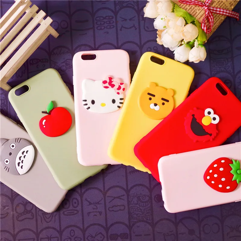 New Colorful Solid Color Silicone Phone Case For iPhone XS Max X XR 6 6s 7 8 Plus Soft Bear Cute Full Protective Cover |