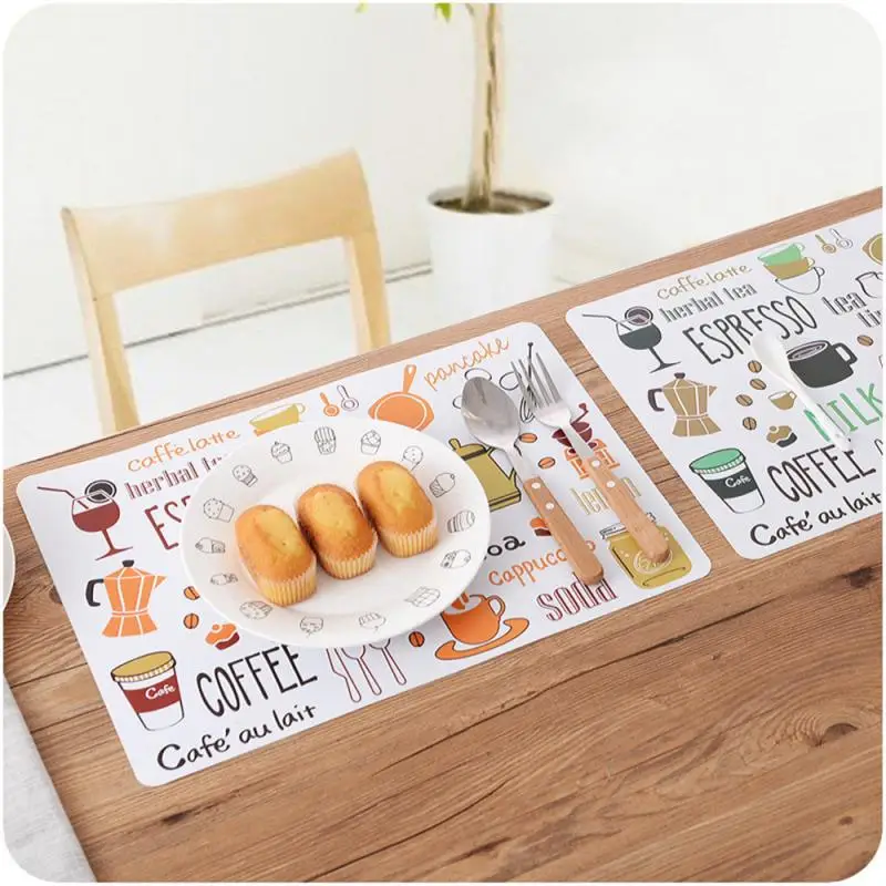 

European Printing Western Table Mat PP Plastic Anti - hot Insulation Pad#83