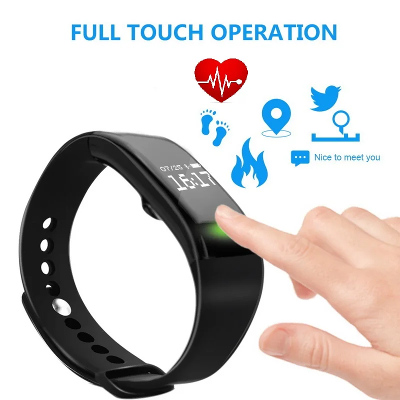IP67 Waterproof Smart bracelet Bluetooth fitness Band Sport Wristband Heart Rate Monitor watch smartphone fitbit tracker weight controller (3)