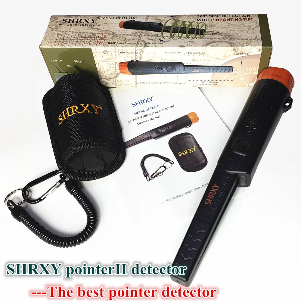 водонепроницаемый металлоискатель shrxy pointer gp pointerii профессиональный точечный металлодетектор для обнаружения золота в саду Новинка 2022, чувствительный металлоискатель GP-pointerII, указатель, точечный детектор золота, водонепроницаемый статический детектор сигнализации с браслетом