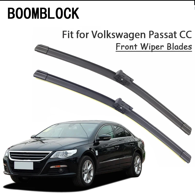 

BOOMBLOCK 2PCS High Quality Front Windshield Wiper Blades For 2008-2014 Volkswagen VW Passat CC Accessories