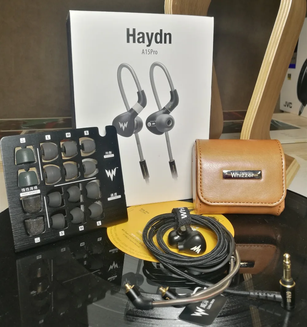 Наушники Whizzer A15 Pro HiFi Bass, металлические наушники в ухо, динамические наушники Hi-res с разъемом MMCX 3,5 мм, спортивные наушники с басами