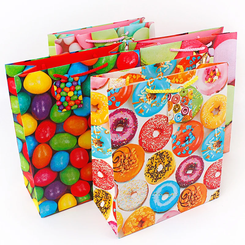 Ferimo 15pcs Color handbag print packaging paper bag custom-made environmentally friendly clothing advertising shopping | Дом и сад