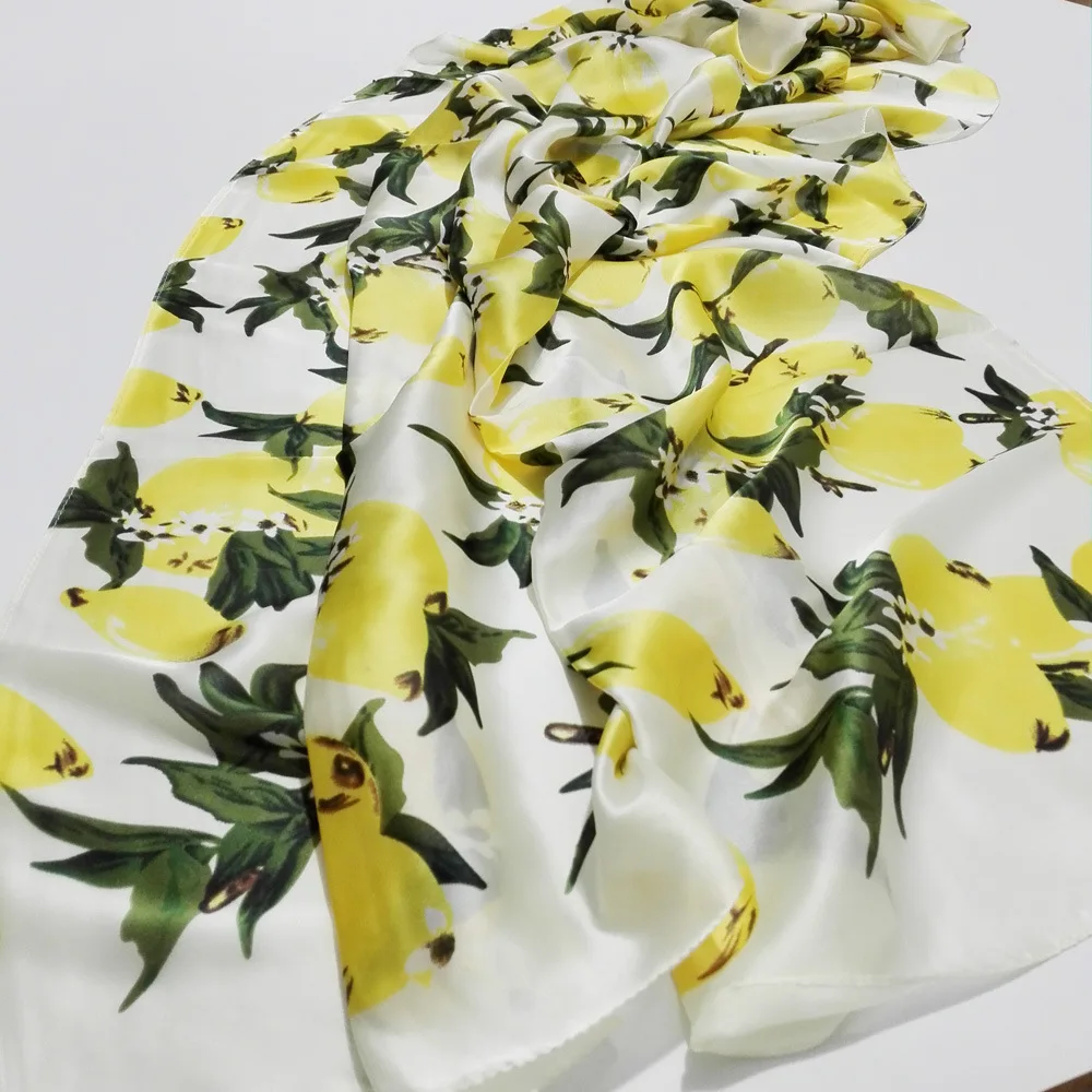 Шелковый шарф с эффектом омбре однотонные шарфы лимонно желтого цвета роскошный