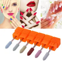 6 шт. Полировка Ногтей Шлифовальная головка силикоэ ногтей буфера электрическая машинка для маникюра машина аксессуары Палитра для демонстрации лаков для педикюра инструмент