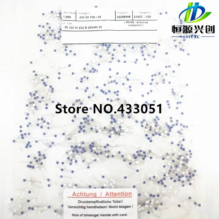 

Free Shipping;1000 PCS; PT100/PT1000/PT500 High precision thin-film platinum resistor chips RTD Thin film Temperature Sensor