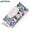 Billeteras de mano con borla y cremallera para mujer, cerrojo Floral, largo, diseñador de marca de billetera, tarjetero, monedero ► Foto 1/6
