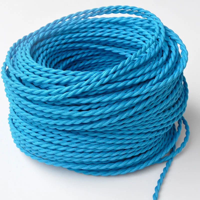 2*0.75mm2 Blue Vintage Lamp Cord Twisted Wire Twisted Lamp Cord Retro