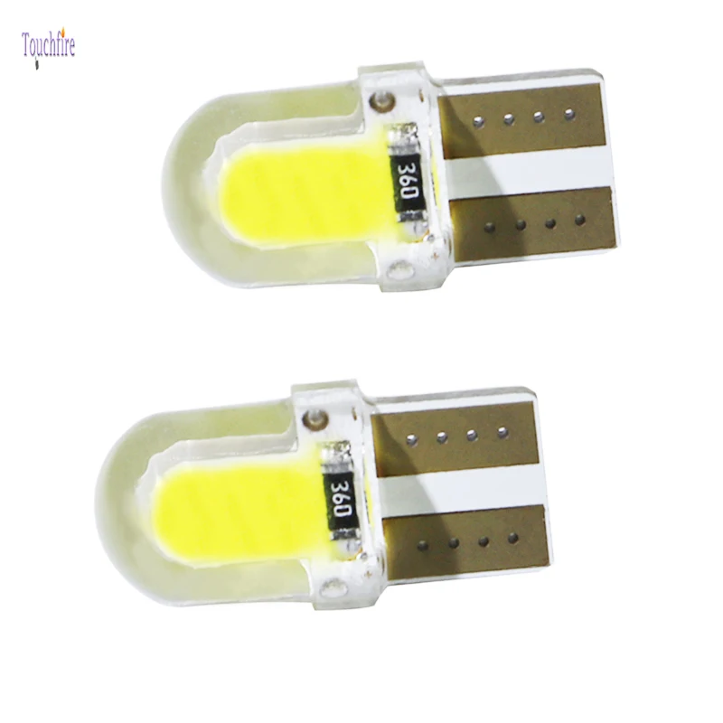 

2pcs LED Car Bulb T10 12v 194 W5W 8 SMD Silicone COB Instrument Clearance auto Light dropshipping for Lada Octavia Ford Fiesta