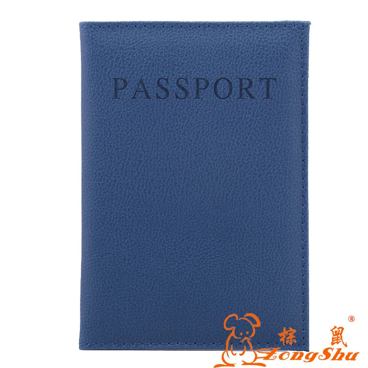Мужская кожаная обложка на молнии, обложки для паспорта, органайзер для визитных карточек, Женский держатель для карт для проездных документов - Цвет: blue