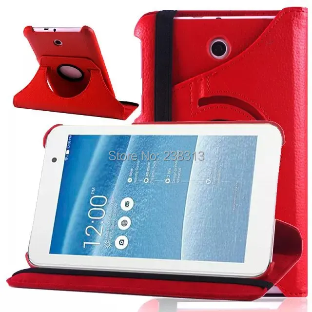 

Slim 360 Degree Rotation Rotating Litchi PU Leather Skin Stand Cover Funda Case For ASUS MeMo Pad 7 ME176CX ME176 ME176C K013