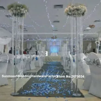 

2meter height )Factory direct sale top quality flower stand on aisle party decoration