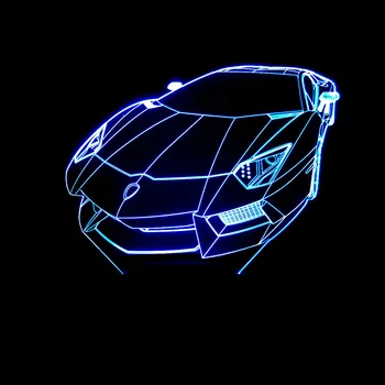

7 Color Sports Car Modeling 3d Led Lamp Usb Touch Switch 3d Table Lamps For Living Room Led Table Decoration Desk Lamp