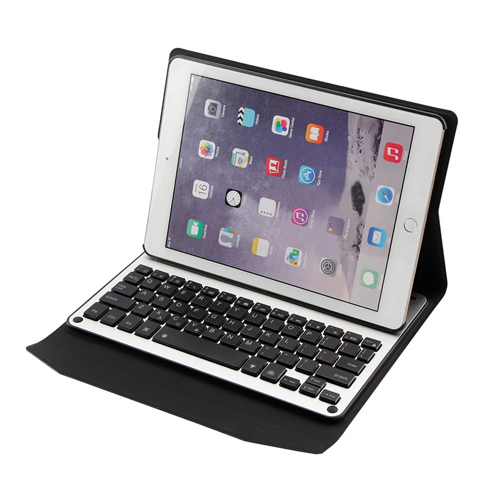 

Removable Bluetooth Keyboard + PU Leather Case ABS frame+Aluminum alloy keyboard For iPad 9.7/Pro 9.7/5/6