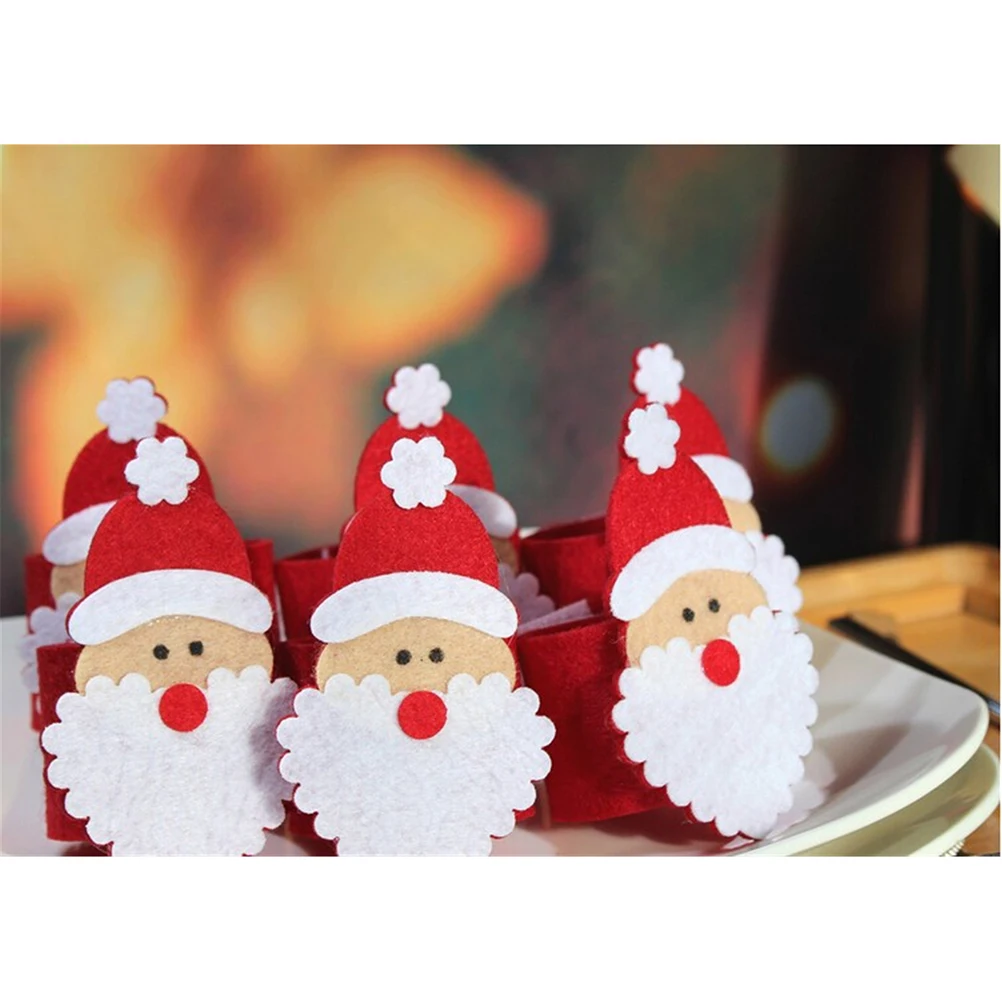 Christmas Santa Hotel Napkin Ring Holder Table Decoration Napkin Ring Holder Table Decoration