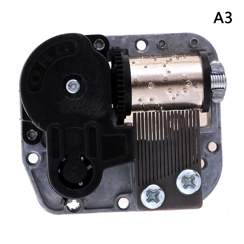 1 шт., механическая музыкальная шкатулка для поделок, музыкальное движение, винты, ключ, домашний декор, серебро, около 50 г, украшение для поделок - Цвет: A3
