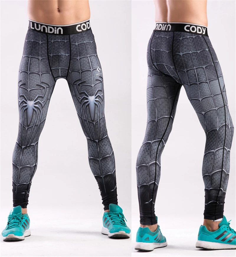 

Men Compression Pants Base Layers Skinny Sweatpants Leggings Jogger Men 3D Fitness Pants Superman Elastic Trousers Pants