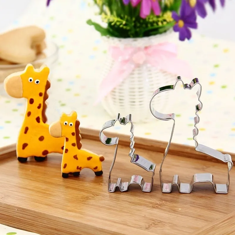 Форма жирафа форма для бисквита Fondant(сахарная) форма для самостоятельного изготовления торта Формы для сладких изделий украшения 3D выпечка печенье ножи, выпечка Инструменты