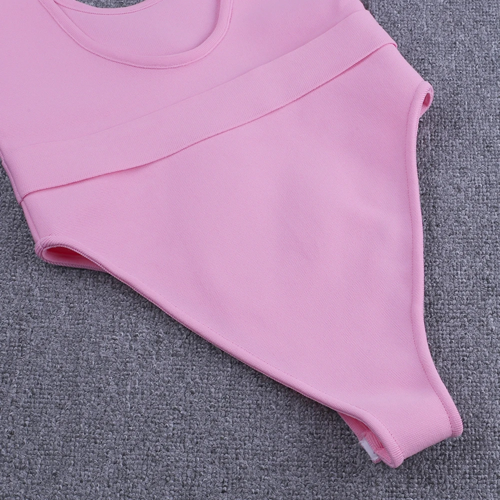 Женский бандажный купальник с оленем для пляжа Новое поступление розовый бандажный купальник сплошной сексуальный облегающий Купальник для женщин