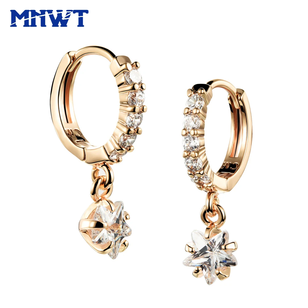 

MNWT Earrings For Women Gold Color Fashion Jewelry Star Pendant Clip Earrings Female Wedding Party Gift Top Quality Pendientes