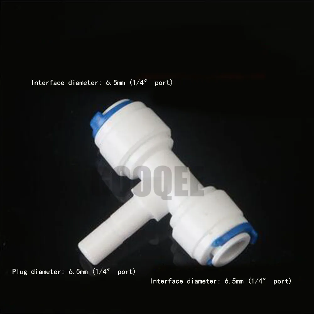 

Reverse Osmosis Aquarium System Coupling T Shape Tee 1/4" OD Hose To 1/4" Pipe RO Water Plastic Pipe Fitting Quick Connector