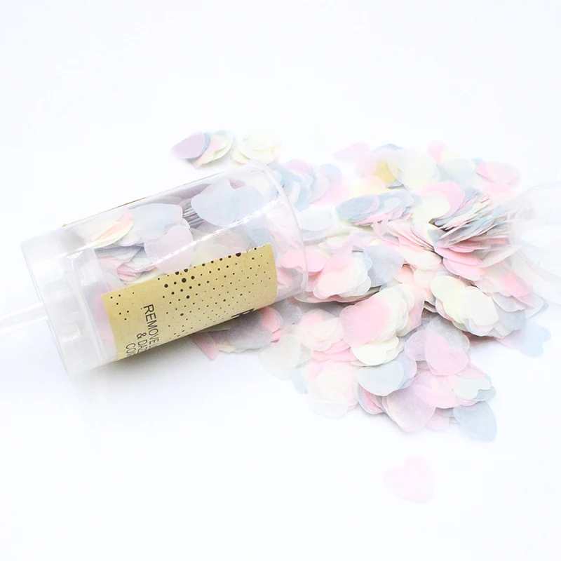 

1 Set Push Pop Confetti Poppers for Wedding Happy Birthday Flower Paper Mini Round Confetti Dots Party Decoration