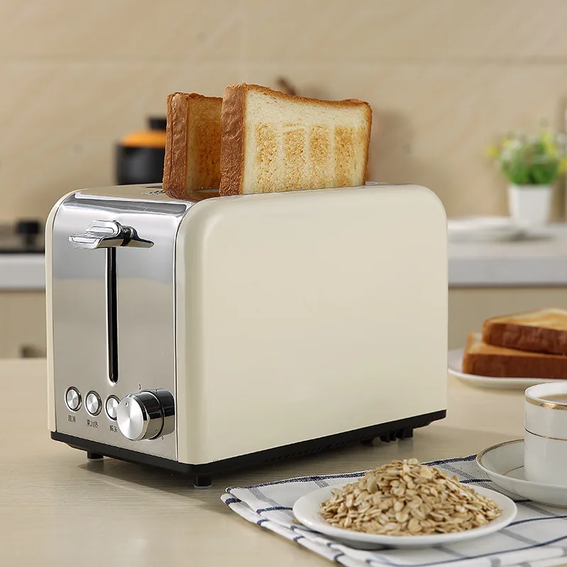 

Toaster 2 Pieces Home Toaster Automatic Stainless Steel Breakfast Machine Toaster