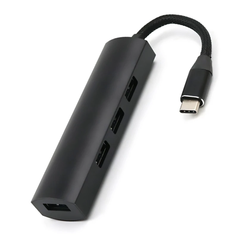 Сплав Тип C на 4 порта USB 3,0 концентратор адаптер для Macbook Pro Google ChromeBook PC