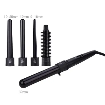 

5 In 1 Curling Iron Set Hair Culer Wands in Different Diameter Thermal Brush for Hair Styling with 2 Temperature Settings 45