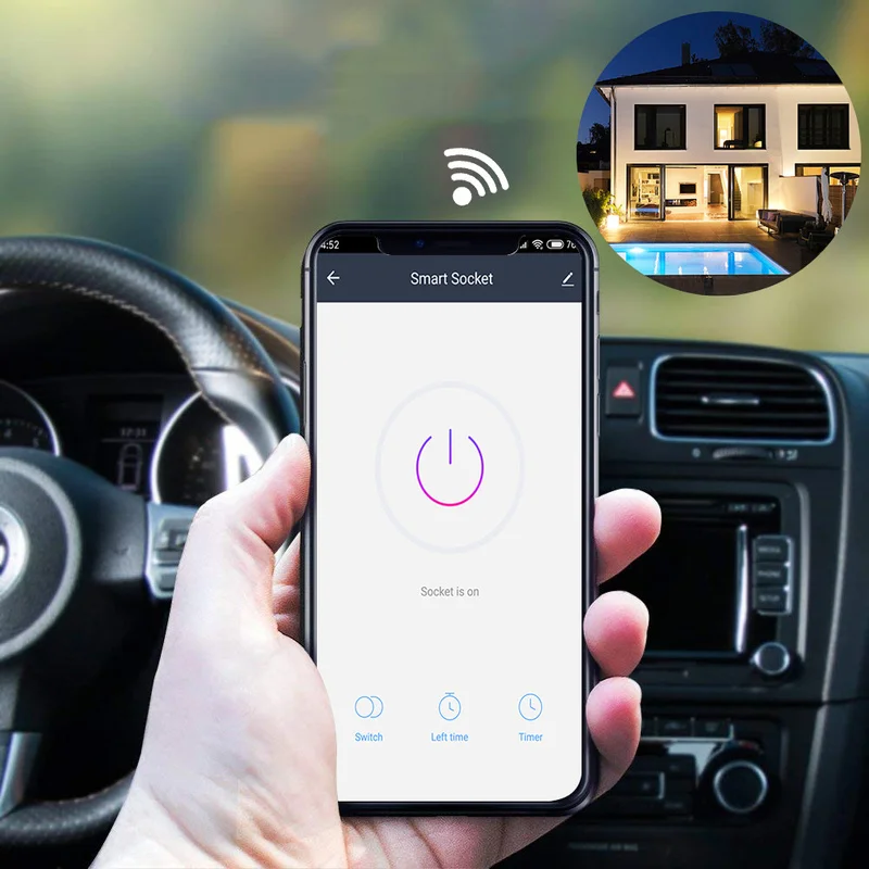 Smart Plug Wifi Smart Socket Power Monitor EU US UK Voice Remote Control Home Automation Plug Work with Google Home Alexa IFTTT