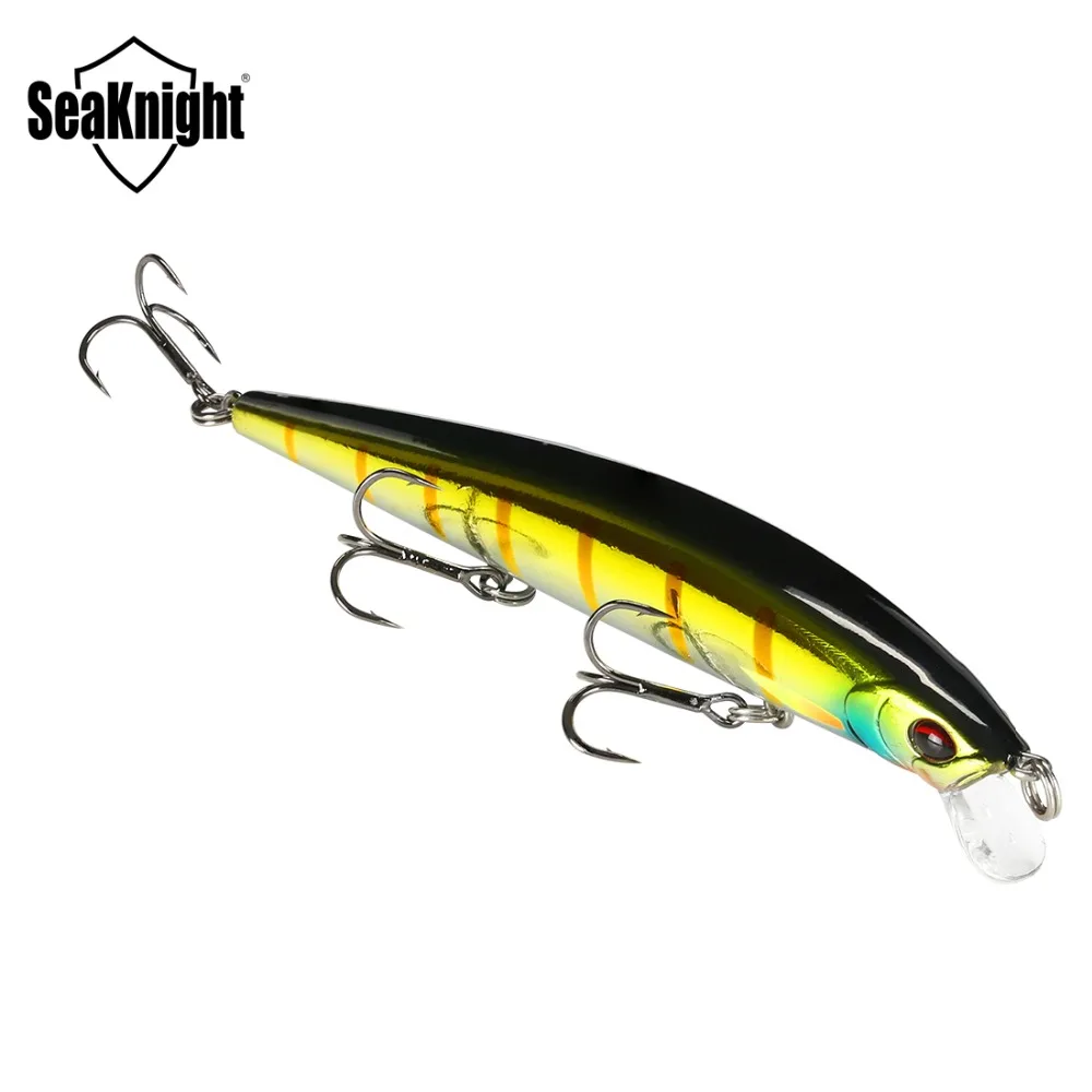 

SeaKnight SK019 1Pcs Minnow Hard Fishing Lure 12g 115mm Diving Depth 0-3.0m 2PC Hook Swim Hard Bait Simulation Fish Breathe Lure