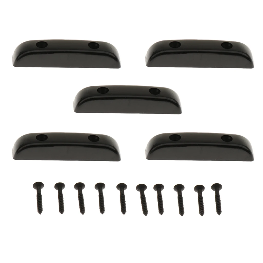 5 Pcs Of Set Plastic Bass Finger Rest Thumbrest Thumb Rest With Mounting Screws For Jazz Bass Guitar Bridge Parts