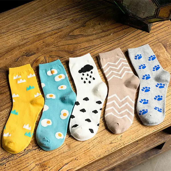 womens patterned ankle socks