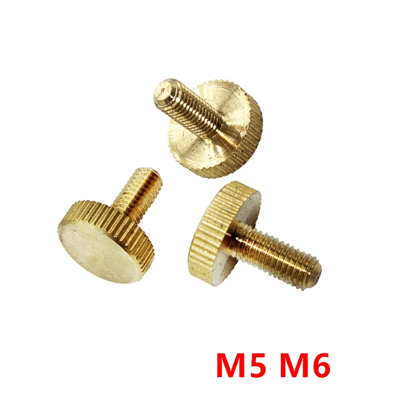 Латунный винт с накатанной головкой M5 M6 10/5 шт. ручная затяжка длина винтов =