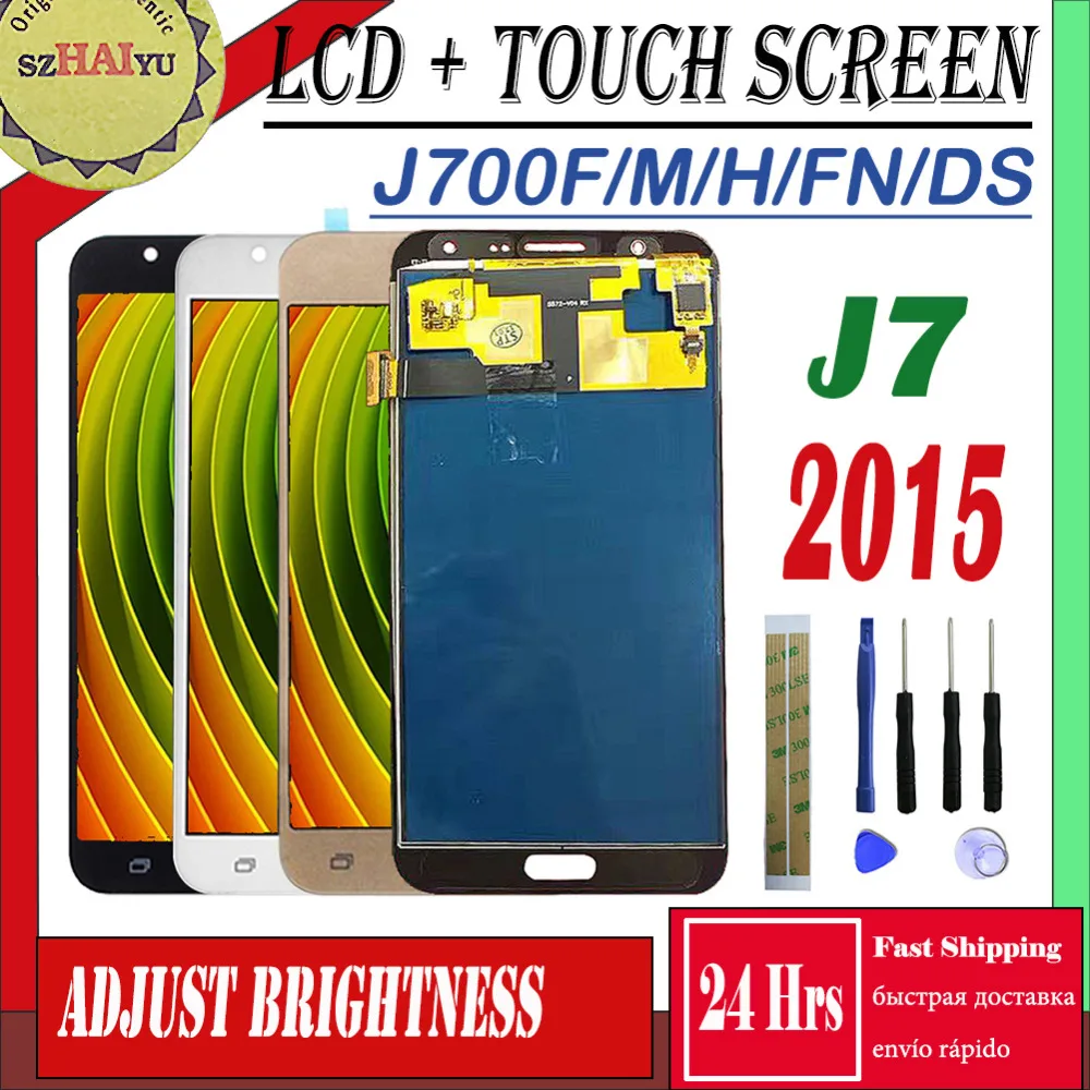 

SM-J700FN/F/M/H/DS For Samsung Galaxy J7 2015 J700 LCD Display + Touch Screen J700H J700FN J700F J700M Screen Adjust Brightness