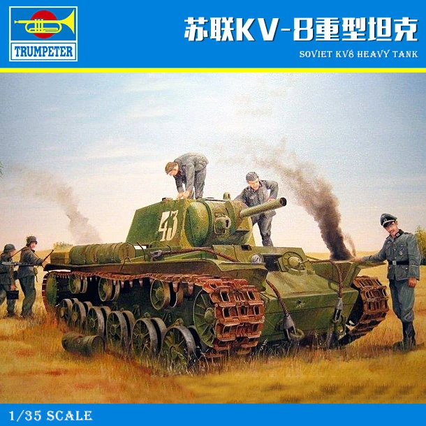 

Trumpet 01565 1:35 KV-8 Heavy Tank Of The Soviet Union Assembly Model Building Kits Toy