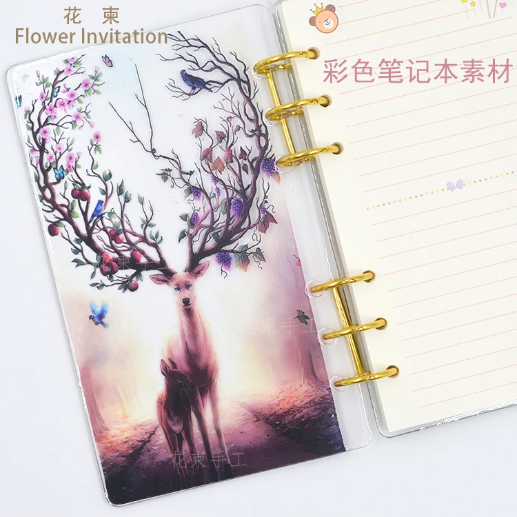 

Flower Invitation Pattern Material Colorl DIY Handmade Deer Star Fantasy Notepad Beautiful Pattern