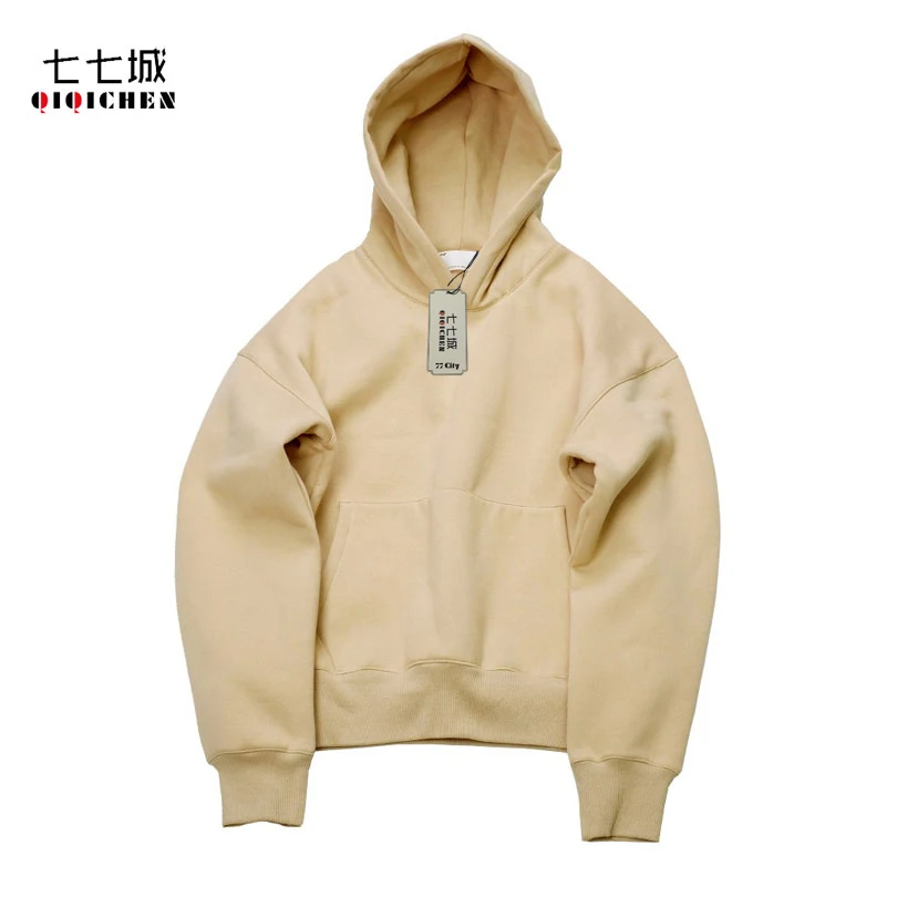 

High Quality Winter Mens Kanye west Hoodie Hip Hop Hoodies Men Fleece Casual Solid Swag Sweatshirt Oversized Vetements Hoodie