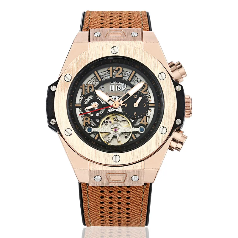 

Luxury Brand KIMSDUN Automatic Mechanical Mens Watches Montre Homme Tourbillon Business Watch Men Clock Reloj Hombre Relogios